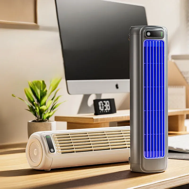 Hatme ArcticFlow — rafraîchisseur sans pales compact sur un bureau ou une table de nuit